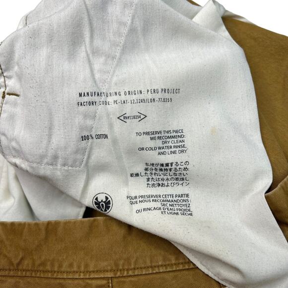 Apolis Global Citizen Standard Issue Utility Chino Pants Brown FLAW Mens 38x31 - Picture 8 of 8